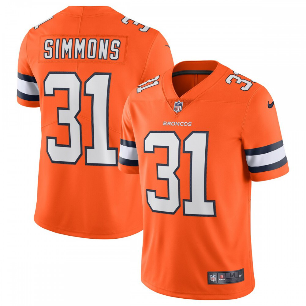 Justin Simmons Denver Broncos Nike Alternate Vapor Limited Jersey - Orange-Profan Arena
